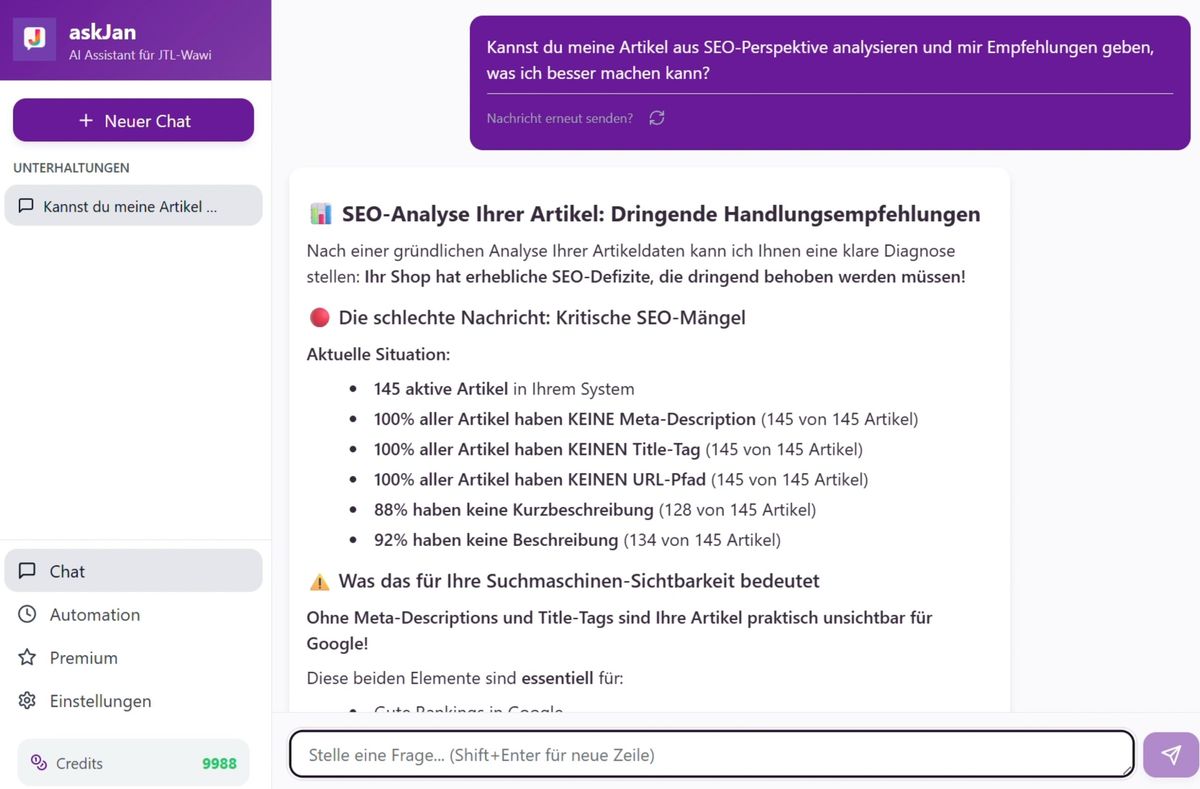 SEO-Optimierung Demo - Kannst du meine Artikel aus SEO-Perspektive analysieren?